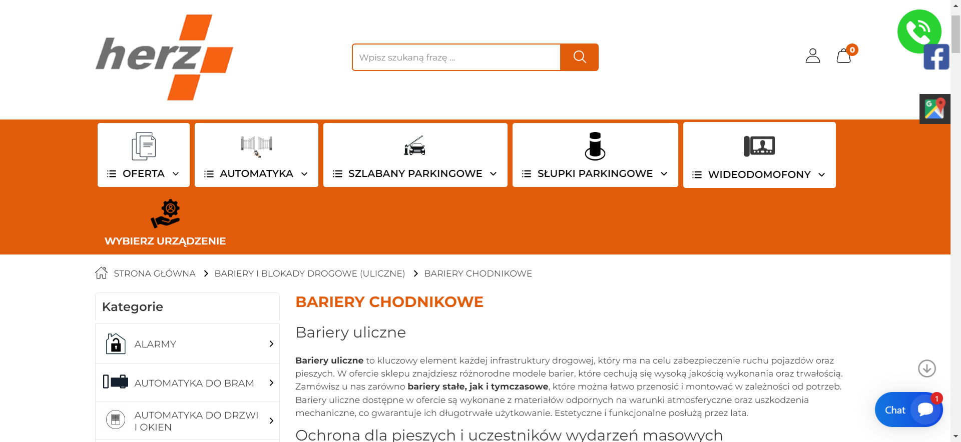 Bariery chodnikowe jako element poprawy bezpieczeństwa ruchu pieszych w przestrzeni miejskiej