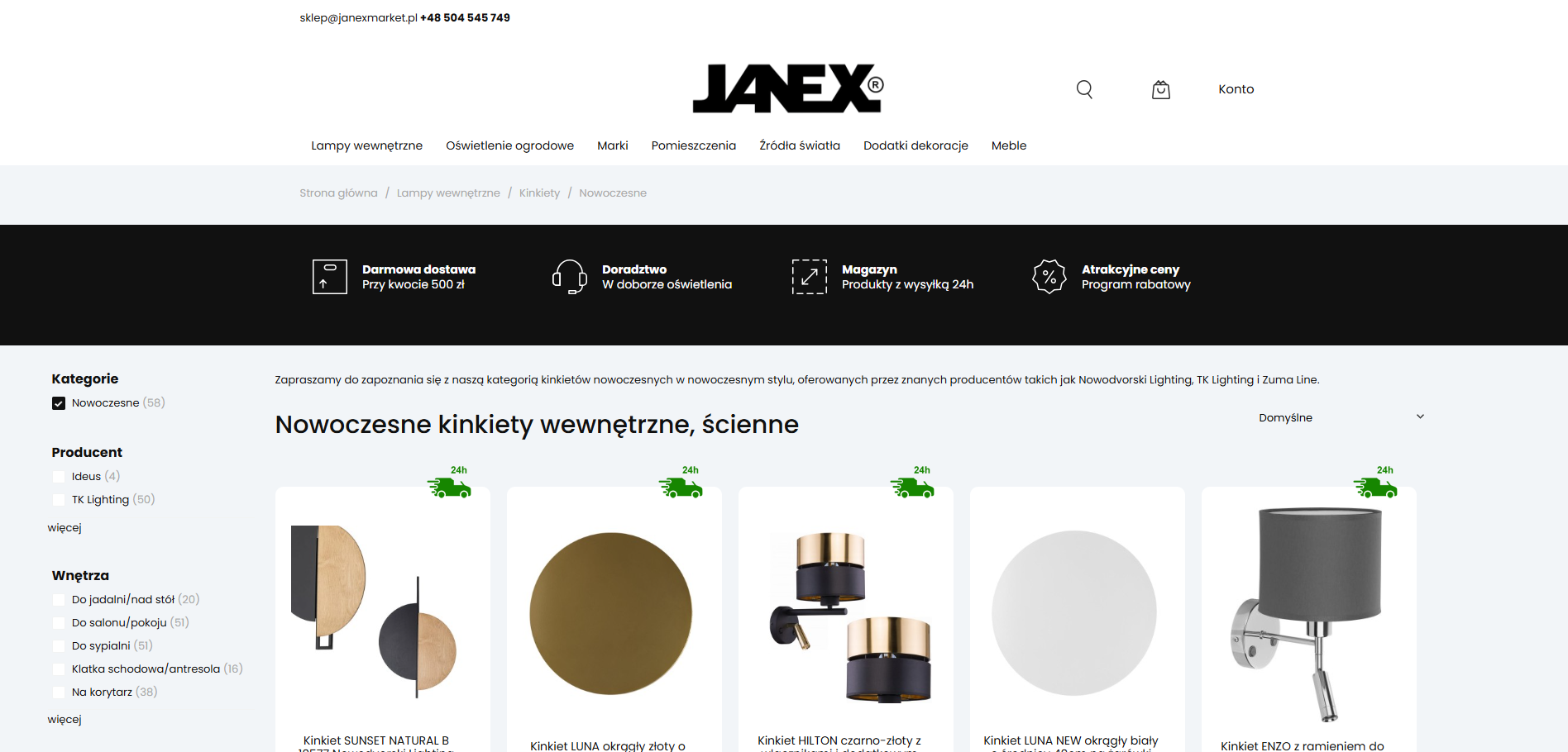 Nowoczesne kinkiety wewnętrzne – stylowe oświetlenie, które odmienia wnętrze domu