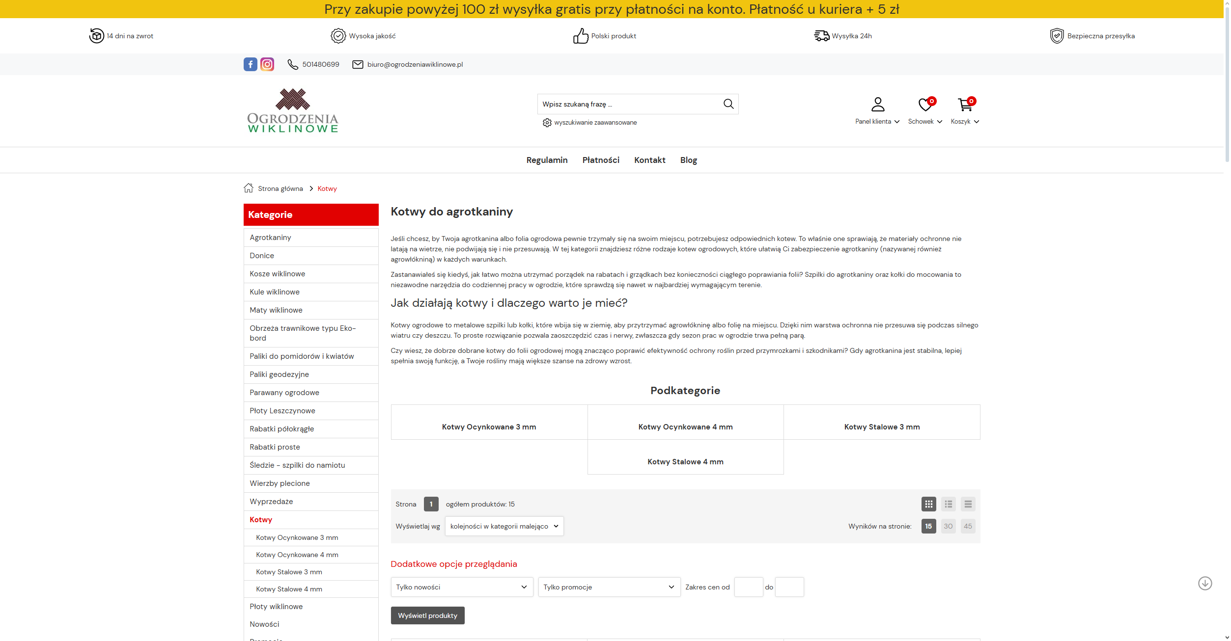 Dlaczego warto stosować kotwy do agrowłókniny?