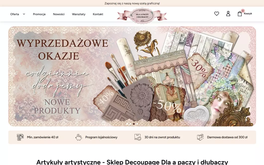 Artykuły artystyczne - Dla A Paczy i Dłubaczy