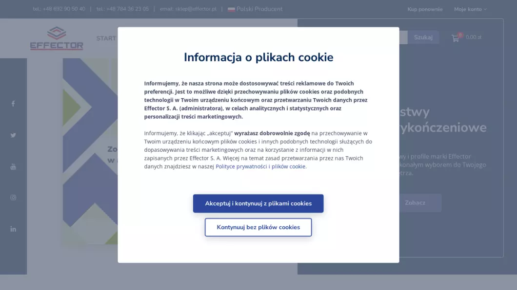 Listwy wykończeniowe - Sklep Effector